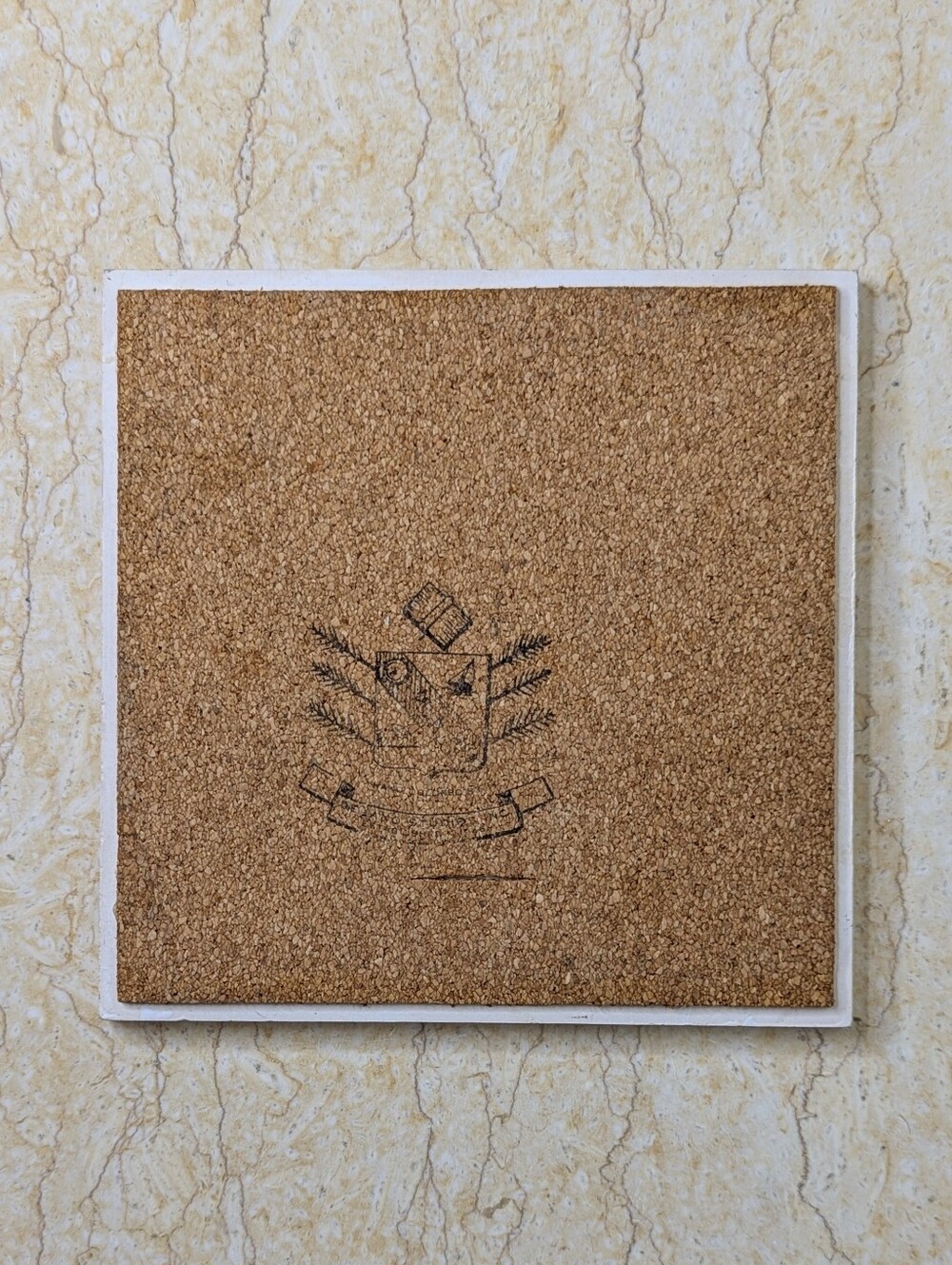 Vintage Delano Studios Duck Pierson Art Tile Trivet Stamped Cork Back - Picture 3 of 9